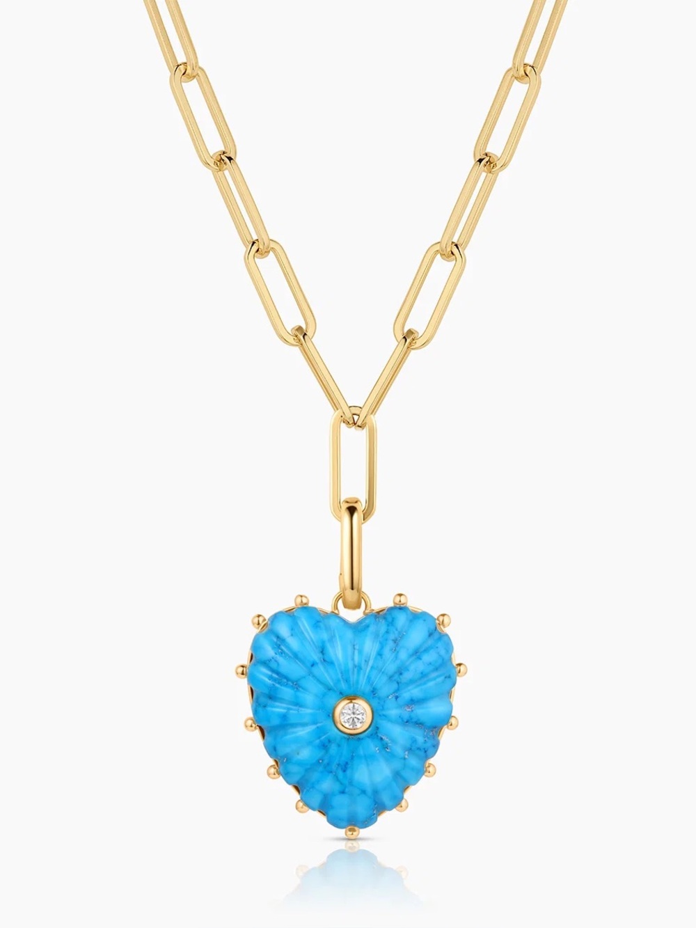 Thatch Malene Howlite Heart Clip Necklace